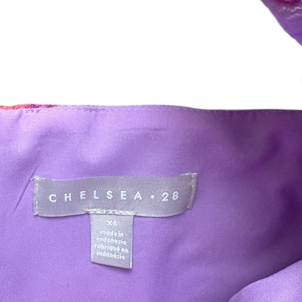 CHELSEA28 Brocade Puff Sleeve Babydoll Dress In Purple size xsmall. - Picture 8 of 11